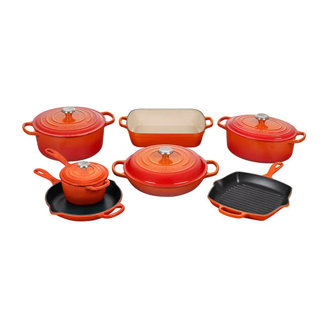 Enameled Cast Iron 11-Piece Ultimate Cookware Set