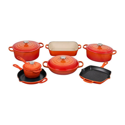 Enameled Cast Iron 11-Piece Ultimate Cookware Set