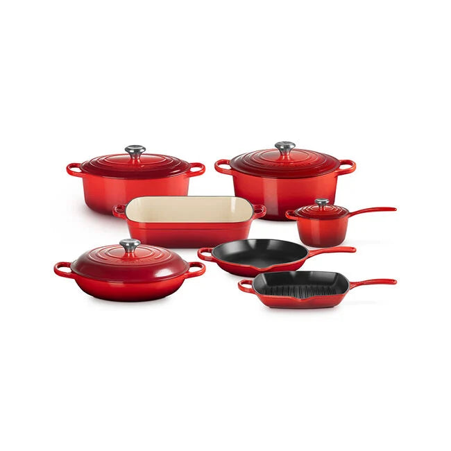 Enameled Cast Iron 11-Piece Ultimate Cookware Set