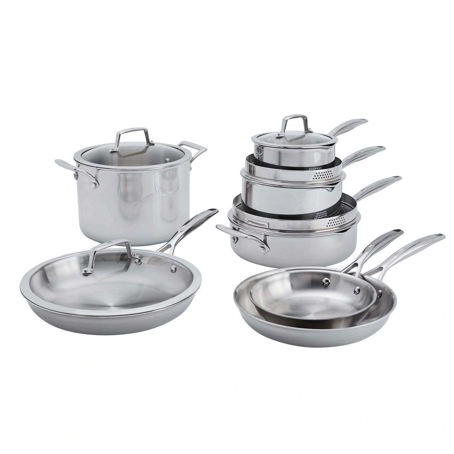 【Limited Product Availability】Henckels Tri-Ply Clad Stainless Steel 12-piece Cookware Set